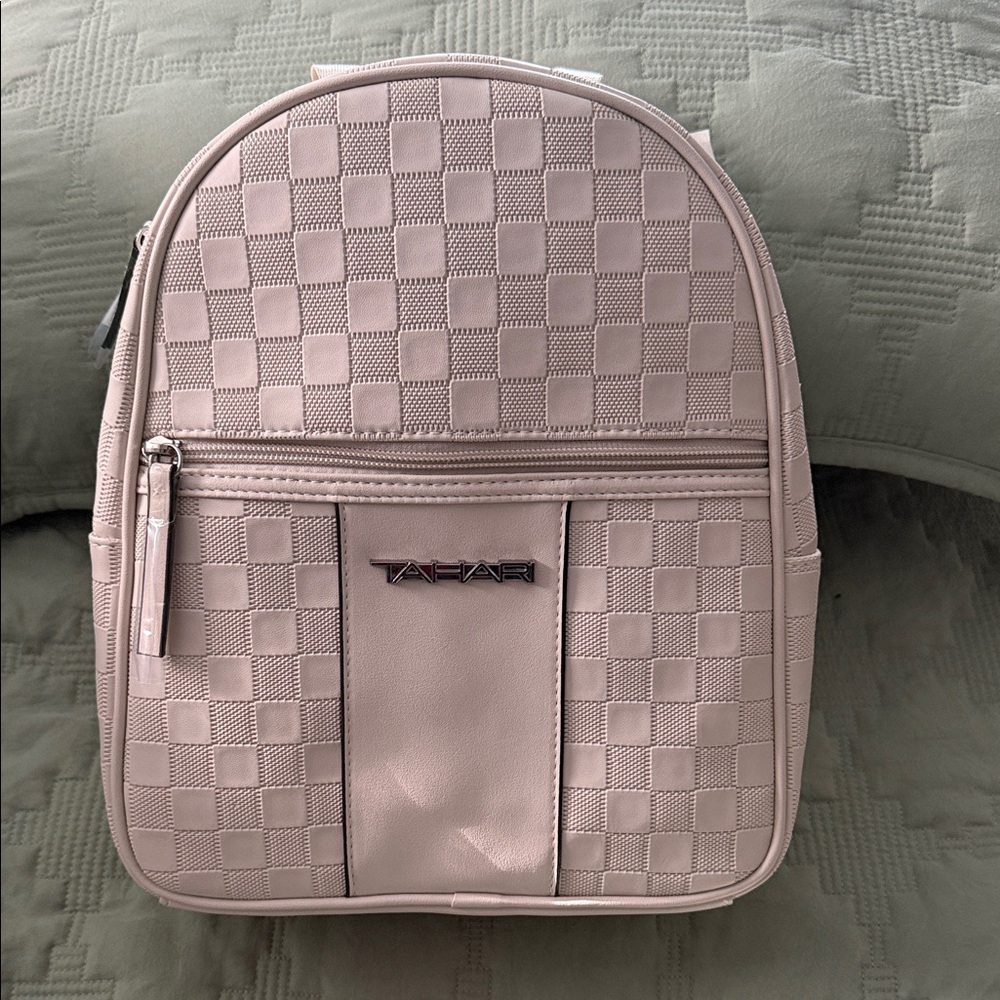 Tahari Blush Checkered Backpack